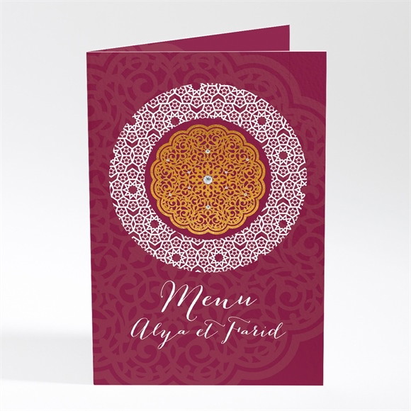 Menu mariage Motifs et diamants réf.N401381