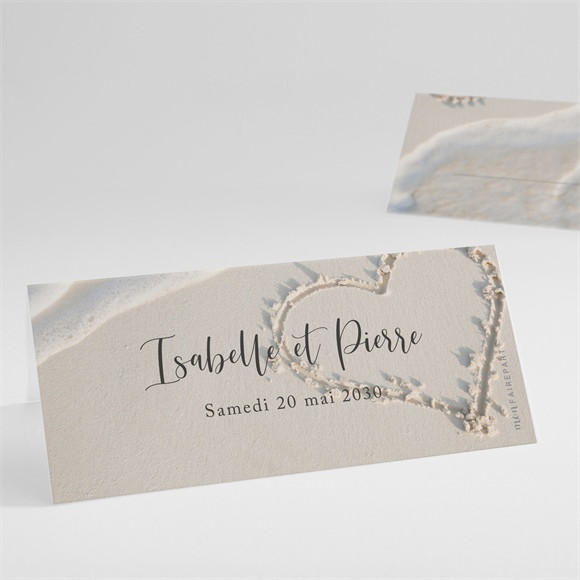 Marque-place mariage Dans le Sable réf.N440327