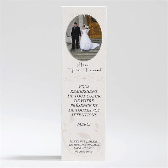 Remerciement mariage Soie et nacré réf.N200290