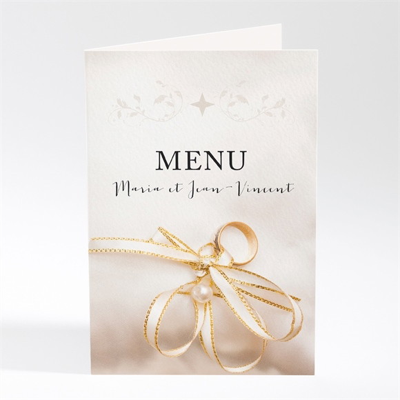 Menu mariage Soie et nacré réf.N401387