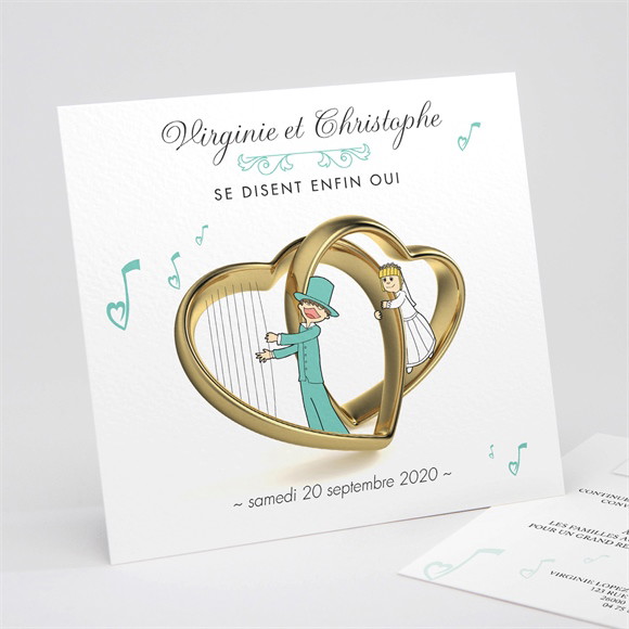 Faire-part mariage Belle Sérénade réf.N31184