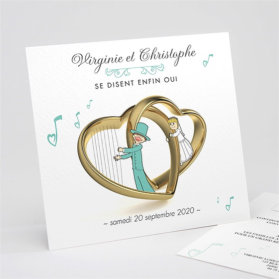 Faire-part mariage belle sérénade