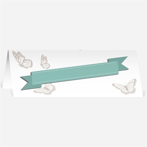 Marque-place mariage Joli coeur avec banderole réf.N440333