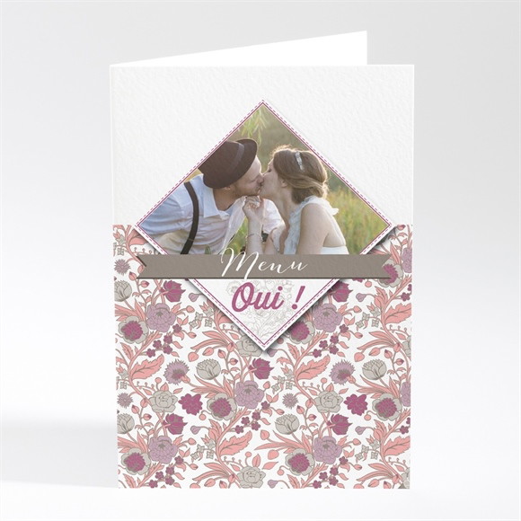 Menu mariage Liberty pastel vintage réf.N401395