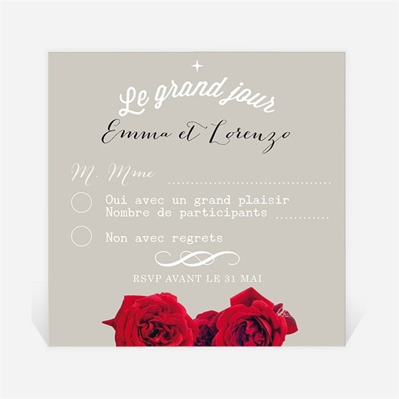 Carton réponse mariage La surprise réf.N300325