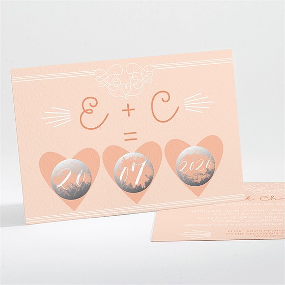 Faire-part mariage pastel surprise