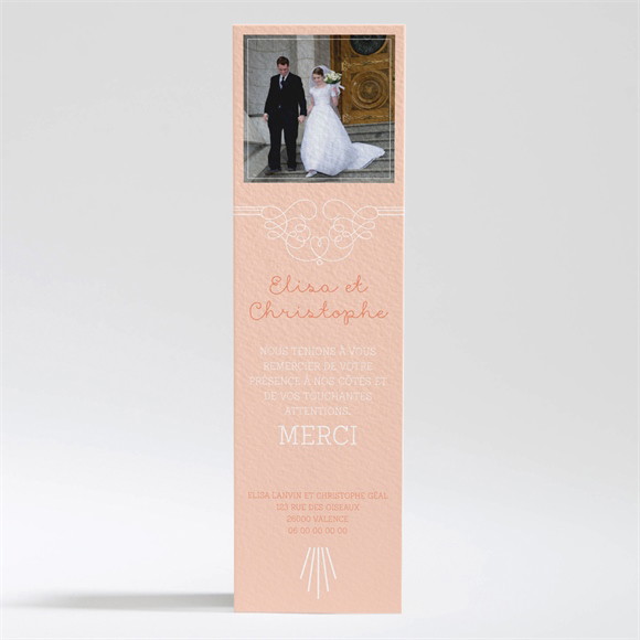 Remerciement mariage Pastel surprise réf.N200294