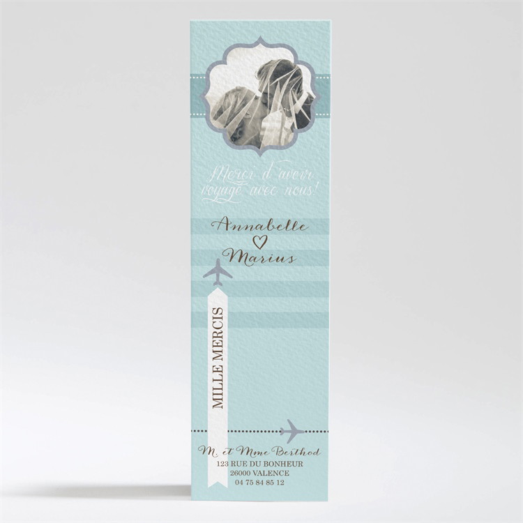 Remerciement mariage Ticket première classe réf.N200297