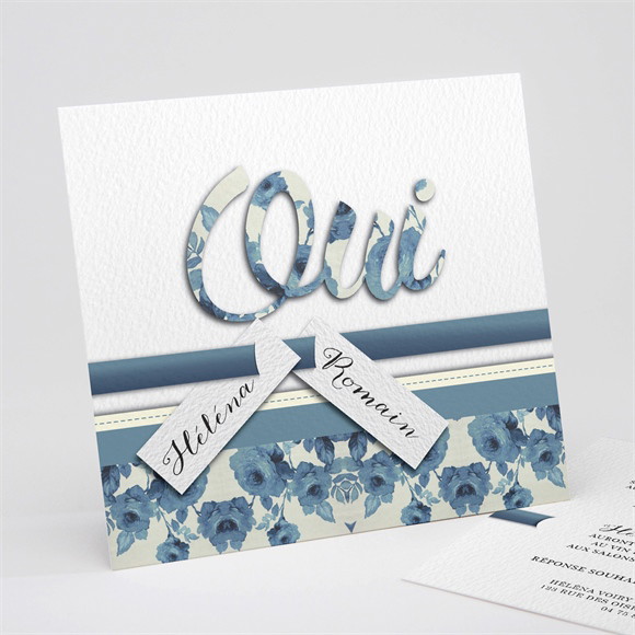 Faire-part mariage Étiquettes trompe l'oeil réf.N31196