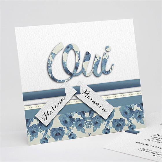 Faire-part mariage étiquettes trompe l'oeil