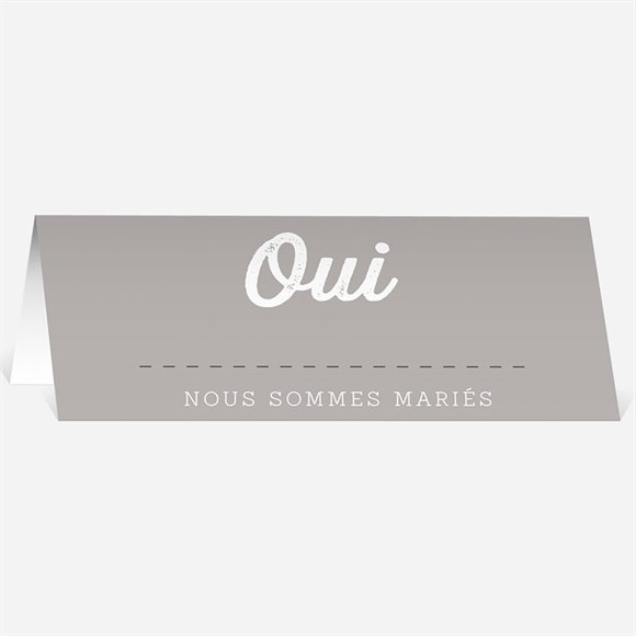 Marque-place mariage Gris moderne réf.N440347