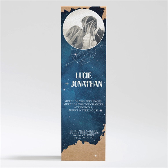 Remerciement mariage Univers Amour réf.N200300