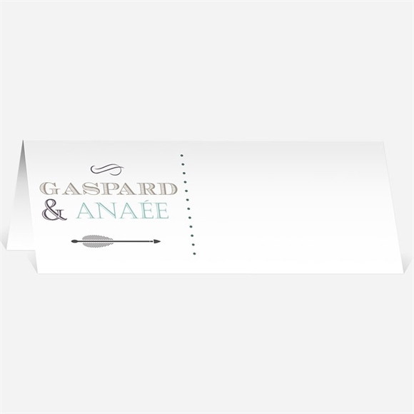 Marque-place mariage Motifs et jeu typographique réf.N440351