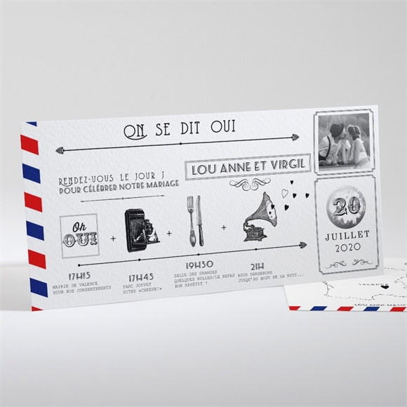 Faire-part mariage Destination bonheur réf.N13129