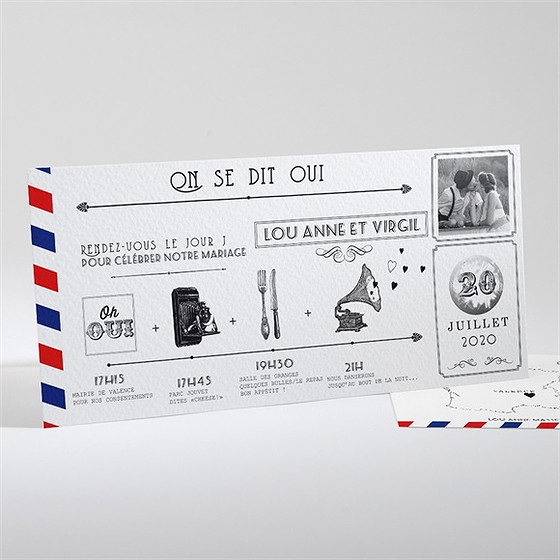 Faire-part mariage destination bonheur