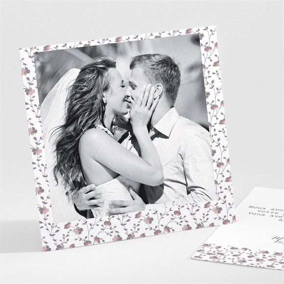 Remerciement mariage Liberty romantique réf.N30112