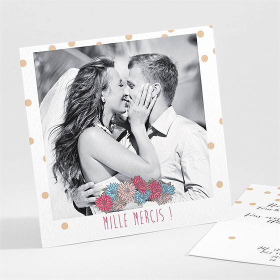 Remerciement mariage tendance et délicat