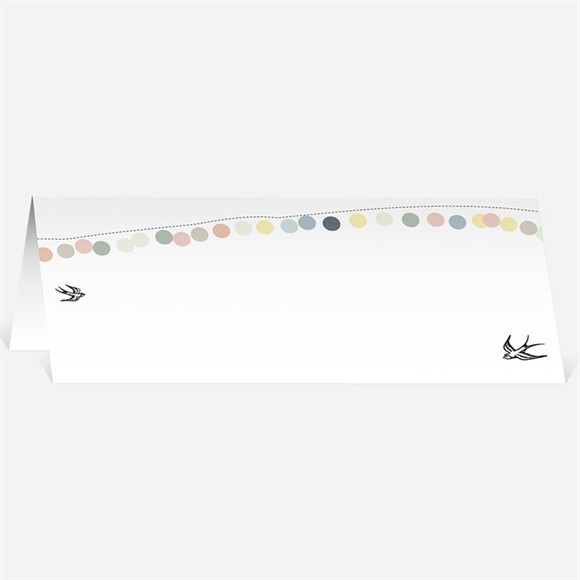 Marque-place mariage Guirlande de pastels réf.N440361