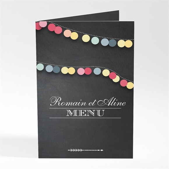 Menu mariage Ardoise créative réf.N401420