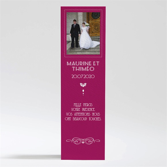 Remerciement mariage Contraste des couleurs réf.N200306