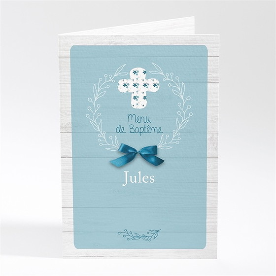 Menu baptême noeud et croix