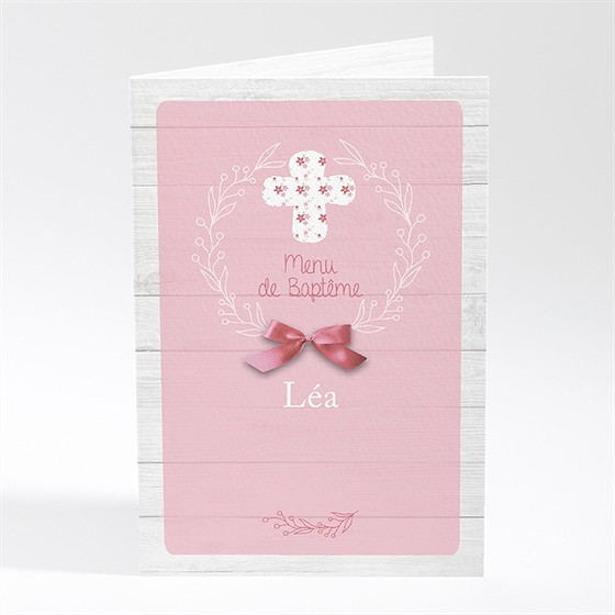 Menu baptême jolie composition