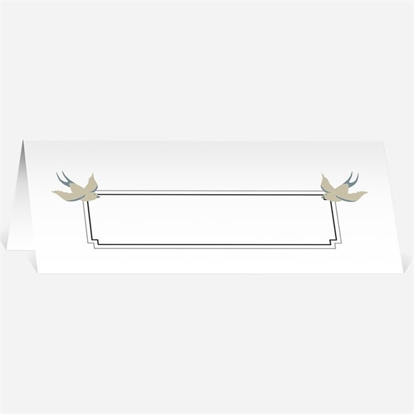 Marque-place mariage Nos motifs hirondelles réf.N440372