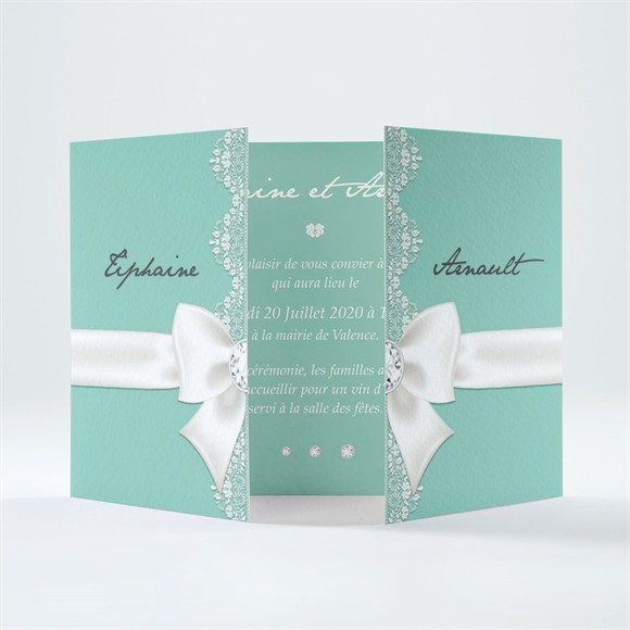 Faire-part mariage Strass et paillettes réf.N70143