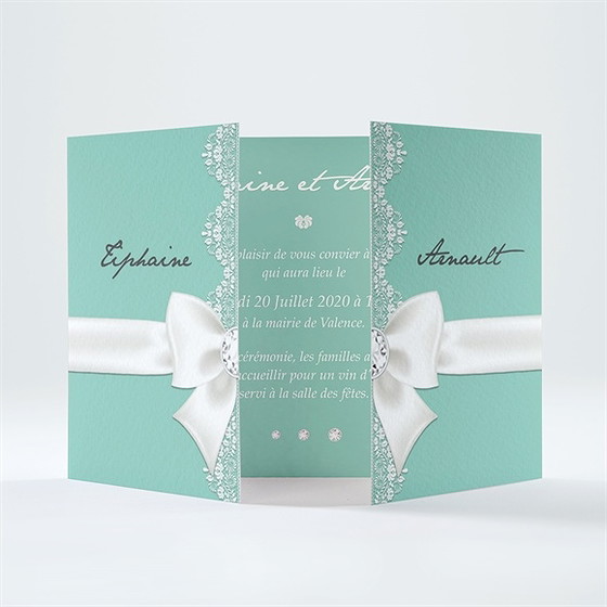 Faire-part mariage strass et paillettes