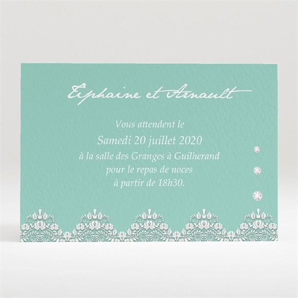 Carton d'invitation mariage Strass et paillettes réf.N120294
