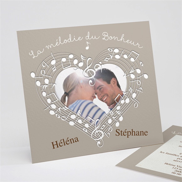 Faire-part mariage Thème musical réf.N31199