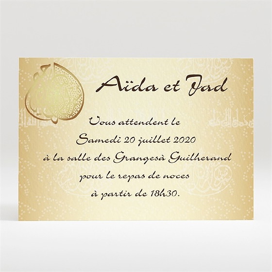 Carton d'invitation mariage féerique et scintillant