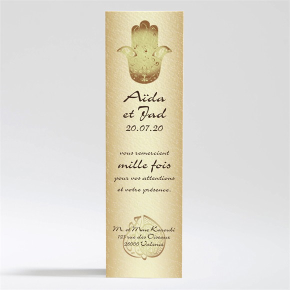 Remerciement mariage Féerique et scintillant réf.N200312