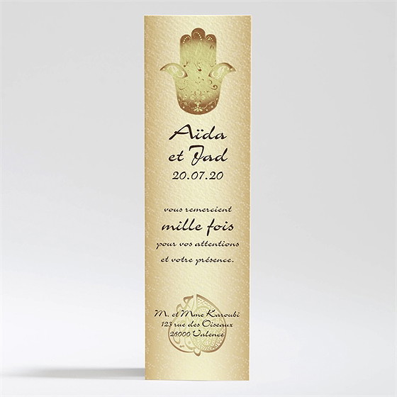 Remerciement mariage féerique et scintillant