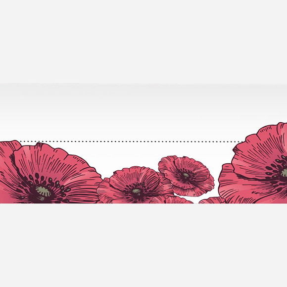 Marque-place mariage Champs de coquelicots réf.N440381