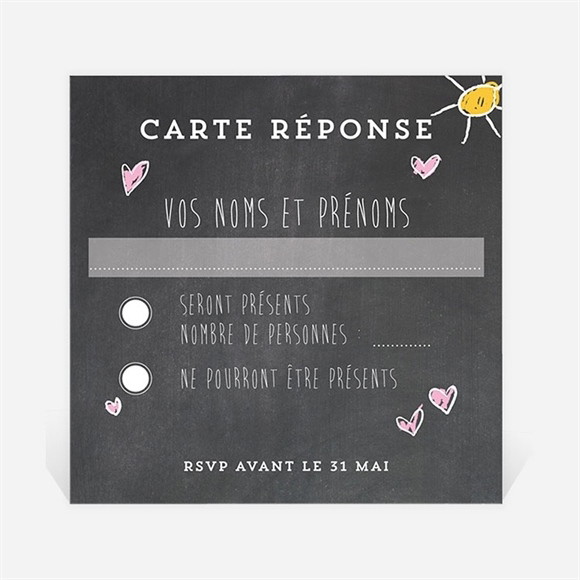 Carton réponse mariage Les enfants annoncent réf.N300363