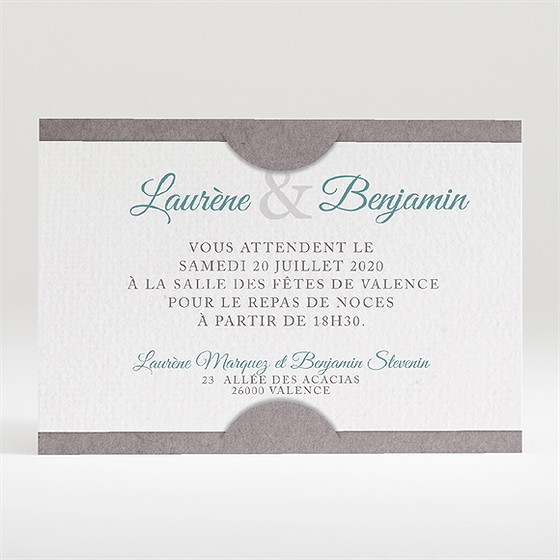 Carton d'invitation mariage liberty texturé