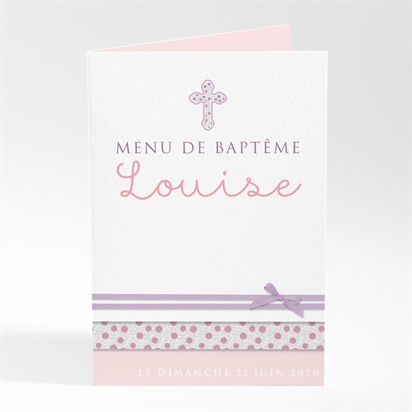 Menu baptême Simple et épuré réf.N401444