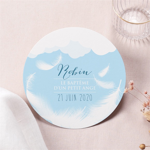 Faire-part de baptême Duvet tout en rondeur réf.N32161