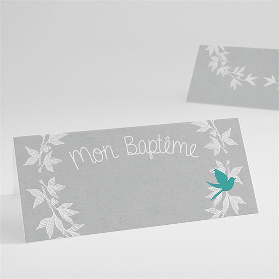 Marque-place baptême découpe originale