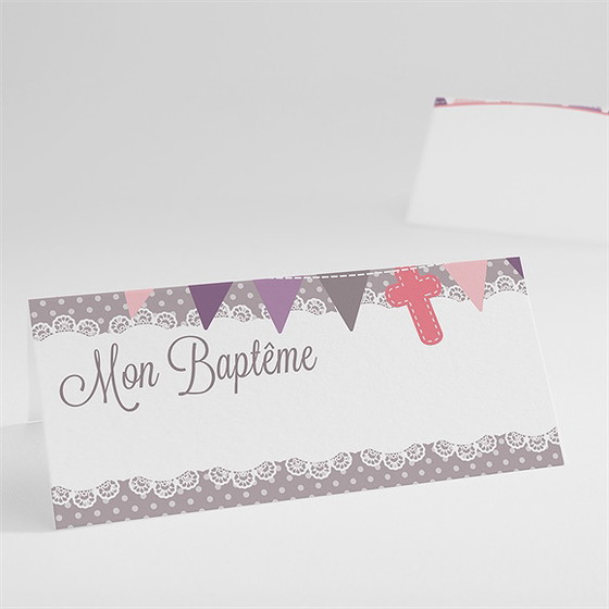 Marque-place baptême rondeur et douceur !