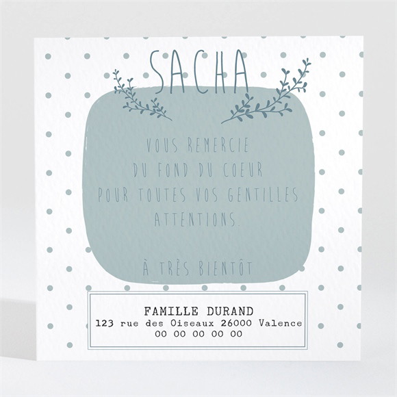 Remerciement naissance Faire part en photo réf.N300367