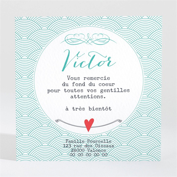 Remerciement naissance Tout en photo réf.N300379