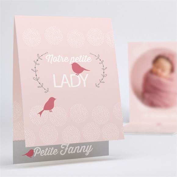 Faire-part naissance Notre petite Lady réf.N50149