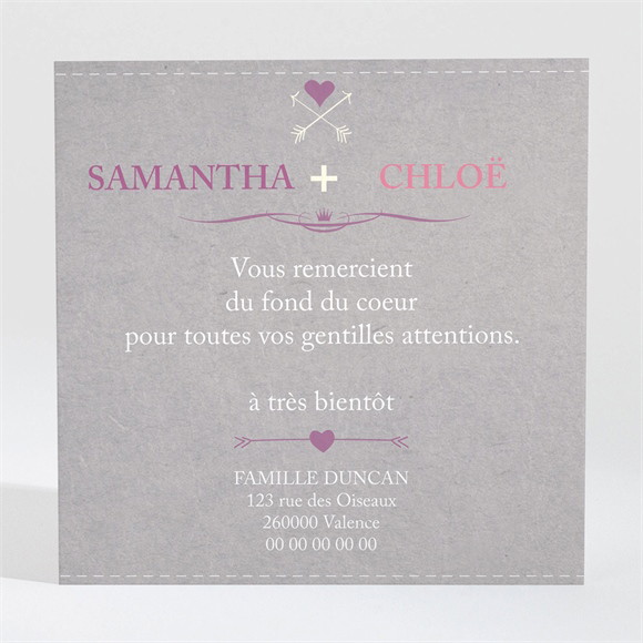 Remerciement naissance Vive les jumeaux réf.N300384