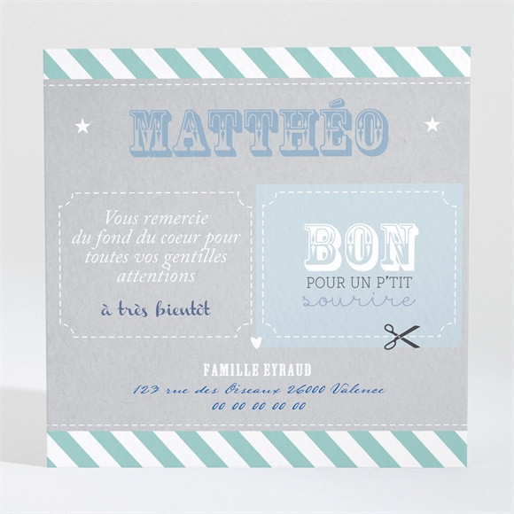 Remerciement naissance Bons pour ! réf.N300390