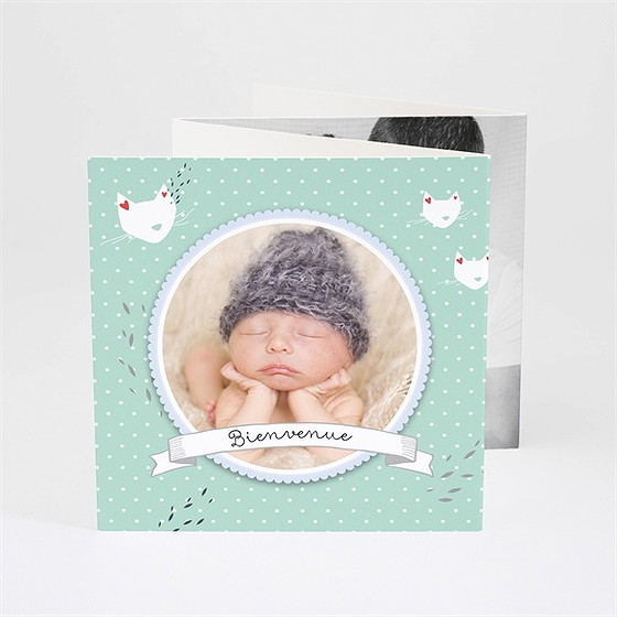 Faire-part naissance mon petit chat photo