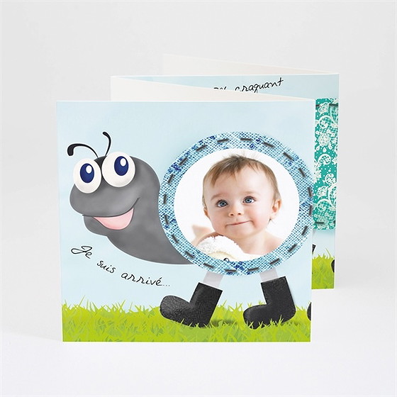 Faire-part naissance notre petit escargot