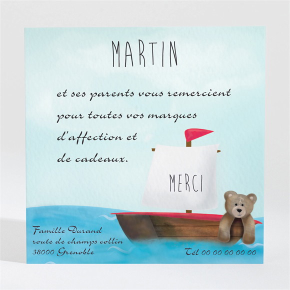 Remerciement naissance Un Océan de Bonheur réf.N300396