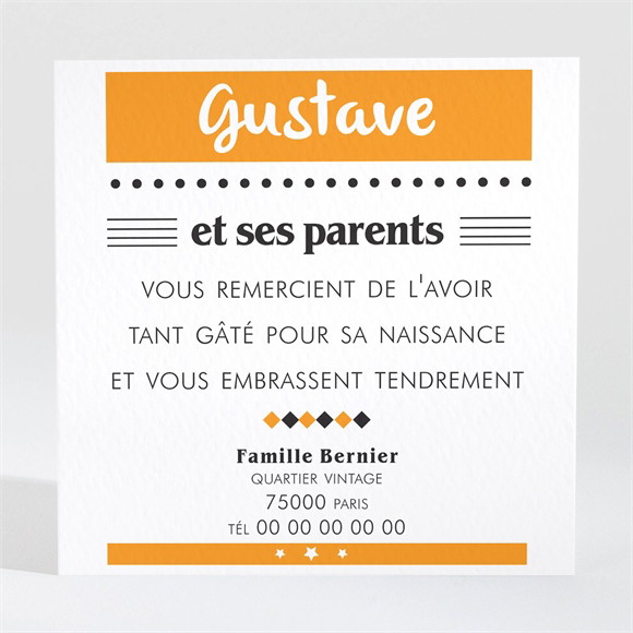 Remerciement naissance Tendre Annonce réf.N300408